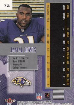 2001 Fleer Genuine #72 Jamal Lewis Back