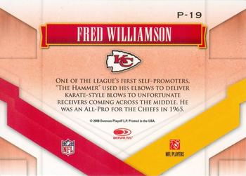 2008 Donruss Gridiron Gear - Performers Red #P-19 Fred Williamson Back