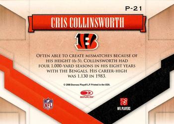 2008 Donruss Gridiron Gear - Performers Red #P-21 Cris Collinsworth Back
