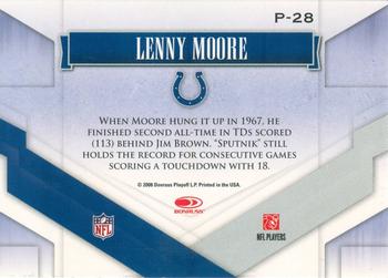 2008 Donruss Gridiron Gear - Performers Red #P-28 Lenny Moore Back