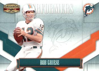 2008 Donruss Gridiron Gear - Performers Silver #P-7 Bob Griese Front