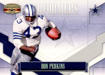2008 Donruss Gridiron Gear - Performers Silver #P-17 Don Perkins Front