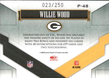 2008 Donruss Gridiron Gear - Performers Silver #P-48 Willie Wood Back