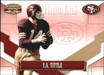 2008 Donruss Gridiron Gear - Performers Silver #P-49 Y.A. Tittle Front
