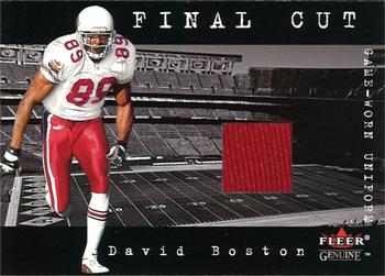 2001 Fleer Genuine - Final Cut #NNO David Boston Front