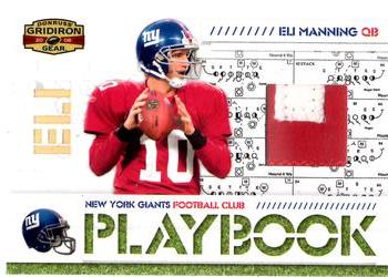 2008 Donruss Gridiron Gear - Playbook Jerseys Patch #PL-9 Eli Manning Front