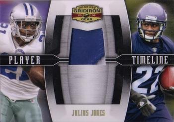 2008 Donruss Gridiron Gear - Player Timeline Jerseys Prime #PT-6 Julius Jones Front