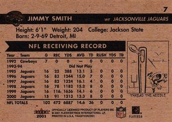 2001 Fleer Tradition Glossy #7 Jimmy Smith Back