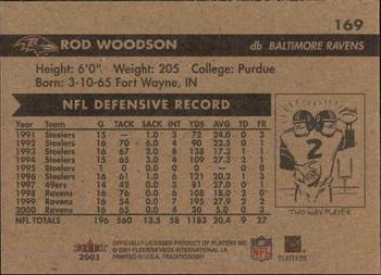 2001 Fleer Tradition Glossy #169 Rod Woodson Back