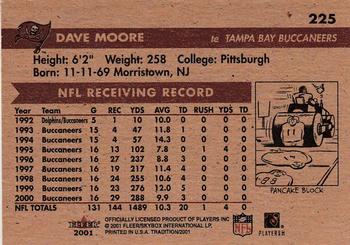 2001 Fleer Tradition Glossy #225 Dave Moore Back