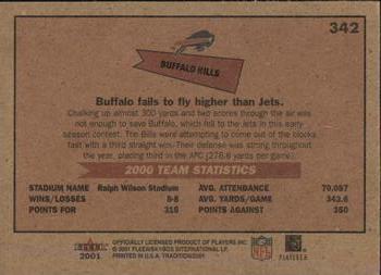 2001 Fleer Tradition Glossy #342 Buffalo Bills Back