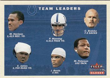 2001 Fleer Tradition Glossy #371 Indianapolis Colts Team Leaders Front