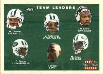 2001 Fleer Tradition Glossy #374 New York Jets Team Leaders Front
