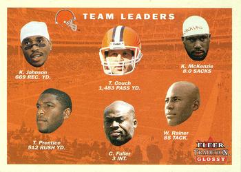 2001 Fleer Tradition Glossy #377 Cleveland Browns Team Leaders Front