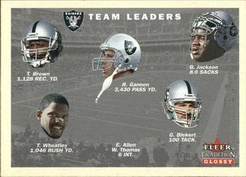 2001 Fleer Tradition Glossy #383 Oakland Raiders Team Leaders Front