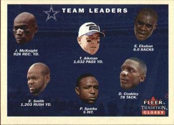 2001 Fleer Tradition Glossy #387 Dallas Cowboys Team Leaders Front
