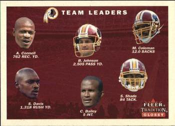 2001 Fleer Tradition Glossy #390 Washington Redskins Team Leaders Front