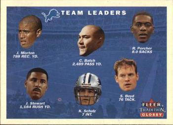2001 Fleer Tradition Glossy #392 Detroit Lions Team Leaders Front