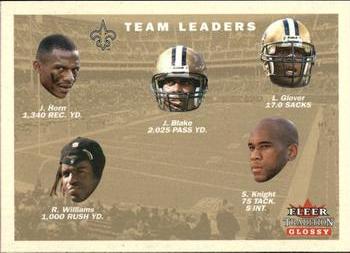 2001 Fleer Tradition Glossy #398 New Orleans Saints Team Leaders Front