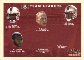 2001 Fleer Tradition Glossy #399 San Francisco 49ers Team Leaders Front