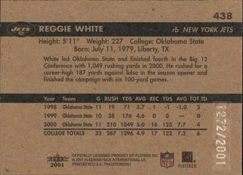 2001 Fleer Tradition Glossy #438 Reggie White Back