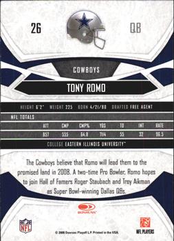 2008 Donruss Gridiron Gear - Red Holofoil #26 Tony Romo Back