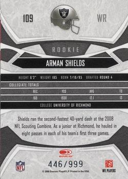 2008 Donruss Gridiron Gear - Retail Rookies #109 Arman Shields Back