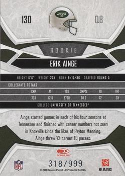 2008 Donruss Gridiron Gear - Retail Rookies #130 Erik Ainge Back