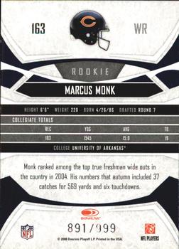 2008 Donruss Gridiron Gear - Retail Rookies #163 Marcus Monk Back