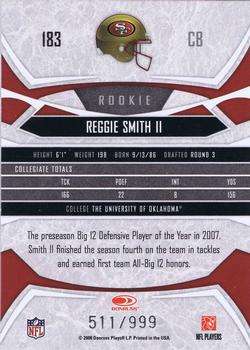 2008 Donruss Gridiron Gear - Retail Rookies #183 Reggie Smith II Back