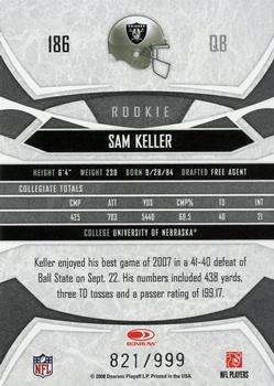 2008 Donruss Gridiron Gear - Retail Rookies #186 Sam Keller Back