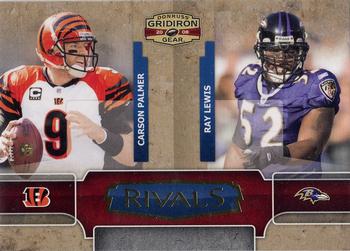 2008 Donruss Gridiron Gear - Rivals Gold #R-5 Carson Palmer / Ray Lewis  Front