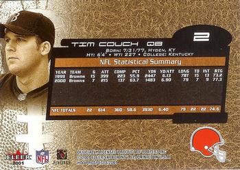 2001 Fleer Hot Prospects #2 Tim Couch Back