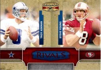 2008 Donruss Gridiron Gear - Rivals Red #R-6 Troy Aikman / Steve Young Front