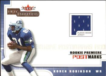 2001 Fleer Hot Prospects - Rookie Premiere Postmarks #NNO Koren Robinson Front