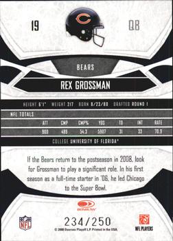 2008 Donruss Gridiron Gear - Silver Holofoil O's #19 Rex Grossman Back