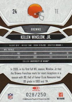 2008 Donruss Gridiron Gear - Silver Holofoil O's #24 Kellen Winslow, Jr. Back