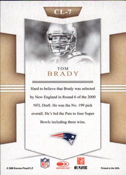 2008 Donruss Threads - Century Legends #CL-7 Tom Brady Back
