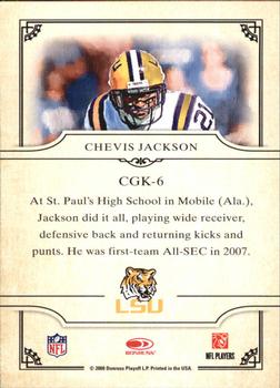 2008 Donruss Threads - College Gridiron Kings #CGK-6 Chevis Jackson Back