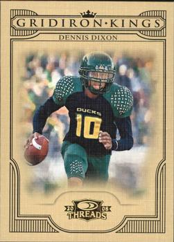 2008 Donruss Threads - College Gridiron Kings #CGK-11 Dennis Dixon Front