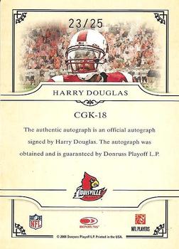 2008 Donruss Threads - College Gridiron Kings Autographs #CGK-18 Harry Douglas Back