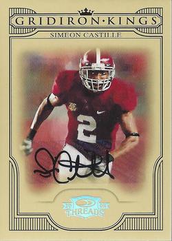 2008 Donruss Threads - College Gridiron Kings Autographs #CGK-33 Simeon Castille Front