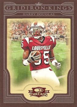2008 Donruss Threads - College Gridiron Kings Framed Red #CGK-18 Harry Douglas Front