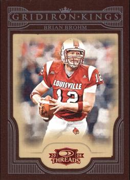 2008 Donruss Threads - College Gridiron Kings Framed Red #CGK-4 Brian Brohm Front