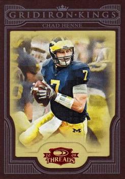 2008 Donruss Threads - College Gridiron Kings Framed Red #CGK-5 Chad Henne Front