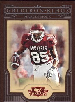2008 Donruss Threads - College Gridiron Kings Framed Red #CGK-26 Marcus Monk Front