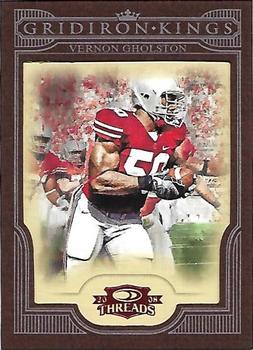 2008 Donruss Threads - College Gridiron Kings Framed Red #CGK-50 Vernon Gholston Front
