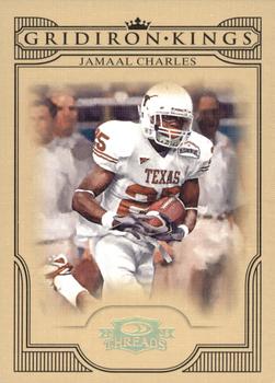 2008 Donruss Threads - College Gridiron Kings Gold #CGK-43 Jamaal Charles Front