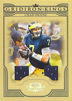 2008 Donruss Threads - College Gridiron Kings Materials #CGK-5 Chad Henne Front