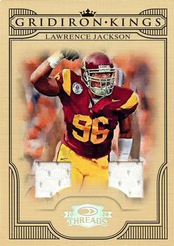 2008 Donruss Threads - College Gridiron Kings Materials #CGK-24 Lawrence Jackson Front